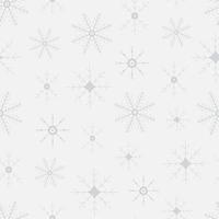 Snowflakes seamless pattern. Hand drawn winter background. Doodle Christmas, New Year snowflakes vector print