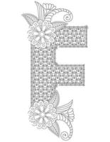Alphabet coloring page.ABC coloring page vector