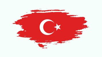 Turkey grungy flag vector