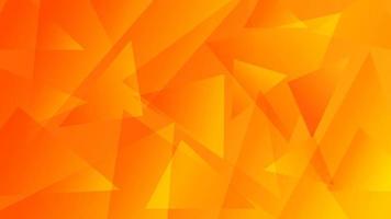 Orange background with random triangle effect vector
