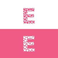 E love letter logo beauty vector