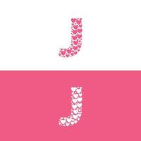J love letter logo beauty vector