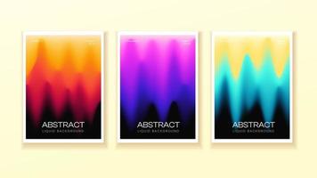 Collection of Abstract Mesh Poster Design vector