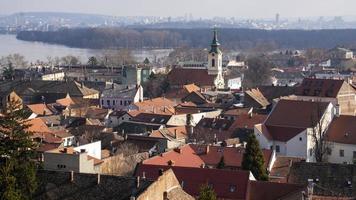 Old town rooftops view city landscape photo