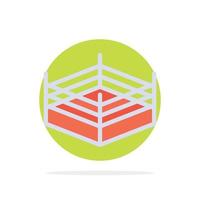 Boxing Ring Wrestling Abstract Circle Background Flat color Icon vector