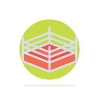 Boxing Ring Wrestling Abstract Circle Background Flat color Icon vector