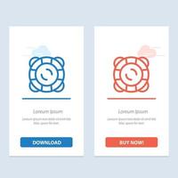 Protection Safety Support Float  Blue and Red Download and Buy Now web Widget Card Template vector