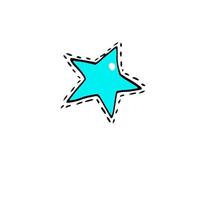 Vector hand drawn doodle star.