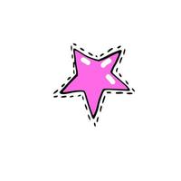 Vector hand drawn doodle star.