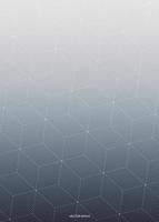 Abstract background of halftone geometric with wireframe pattern background. Vector. vector