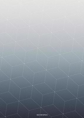 Abstract background of halftone geometric with wireframe pattern background. Vector.
