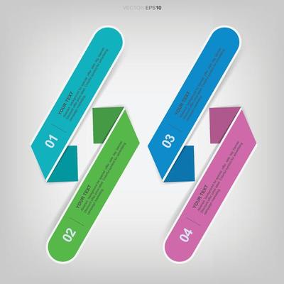 Banner paper tag for business template background. Vector.