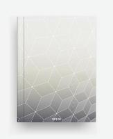 Magazine template with cover of halftone geometric background. Notebook template cover for background. Vector. vector