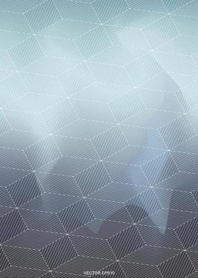 Abstract background of halftone geometric with wireframe pattern background. Vector.