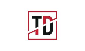 letter TD logo pro vector file pro Vector