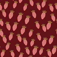 Fresas dibujadas a mano wallpaper.doodle patrón sin fisuras de fresa. telón de fondo de frutas. vector