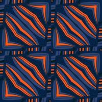 Abstract lines geometric ornament seamless pattern. Wave mosaic geometric endless wallpaper. vector
