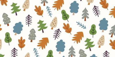 Abstract cute tree in pattern design for cartoon background and wallpaper vector