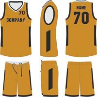 Basketball Uniform, Shorts, Template for Basketball Club. Front and Back view Sport Jersey vector
