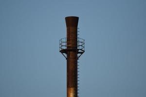 The upper part of  old pipe to  boiler photo