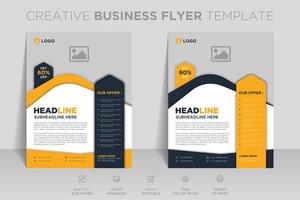 Creative business abstract flyer brochure design trend for professional corporate style. Can be adapt to social media posts, annual report, magazine, poster, presentation, portfolio, Banner, Website. vector