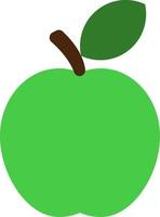 manzana, vectorial. icono de manzana verde sobre un fondo blanco. vector