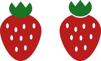 Strawberries, vector. Red strawberry on a white background. vector