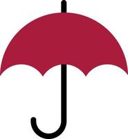 Umbrella, vector. Red umbrella on a white background. vector