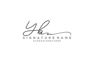 Initial YB Letter Signature Logo Template elegant design logo Sign Symbol template vector icon