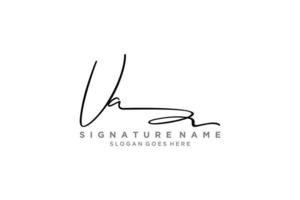 plantilla de logotipo de firma de letra va inicial diseño elegante logotipo signo símbolo plantilla vector icono