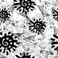 abstract  monochrome geometric seamless pattern, doodle dash,vector,hand drawing vector