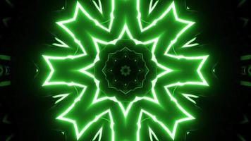 Vj Loop Green Neon kaleidoscope. Seamless animation. video