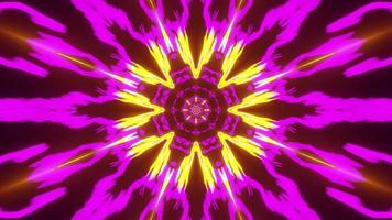 Vj Loop Purple Neon kaleidoscope. Seamless animation. video