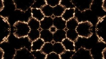 Vj Loop Gold Neon kaleidoscope. Seamless animation. video