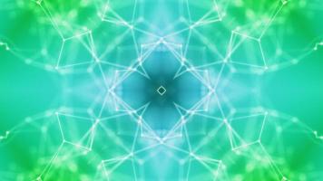 Vj Loop Green Neon kaleidoscope. Seamless animation. video