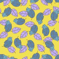 Autumn seamless pattern with leaves. vector