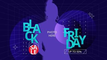 Black friday sale banner design vector