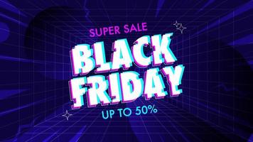 Super sale black friday banner design vector