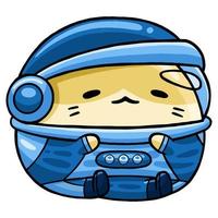 Cute Hamster Astronaut Profession Vector Illustration