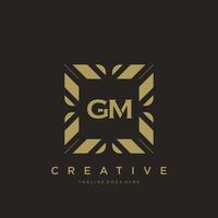 GM initial letter luxury ornament monogram logo template vector