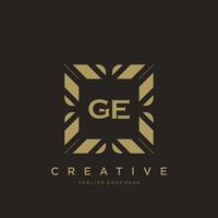 GE initial letter luxury ornament monogram logo template vector