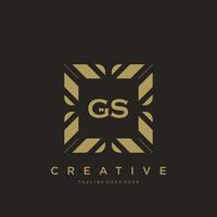 GS initial letter luxury ornament monogram logo template vector
