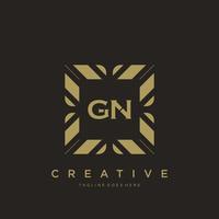 GN initial letter luxury ornament monogram logo template vector