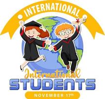 International Students Day Banner Design vector