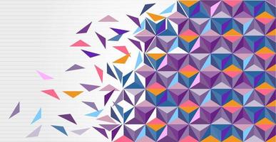 Abstract geometric pattern. Scattered pattern of gradient triangles. vector