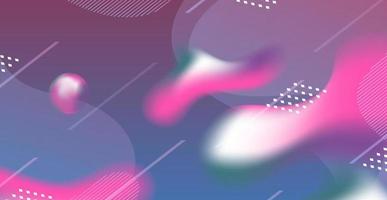 3D Liquid background with gradient shapes. Blurred gradient mesh shapes form the composition. Futuristic background design. Dynamic colored shapes and lines. vector