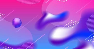 3D Liquid background with gradient shapes. Blurred gradient mesh shapes form the composition. Futuristic background design. Dynamic colored shapes and lines. vector