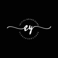 Initial EY handwriting logo template vector