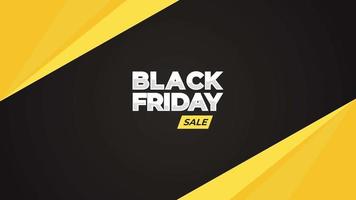 Black Friday Sales Promotion banner animated on black background video