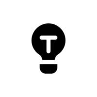 Light bulb black glyph ui icon. Incandescent lamp. Search for idea. Light source. User interface design. Silhouette symbol on white space. Solid pictogram for web, mobile. Isolated vector illustration